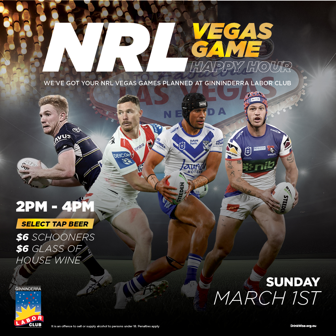 🎲🏉 NRL VEGAS GAME HAPPY HOUR 🏉🎲