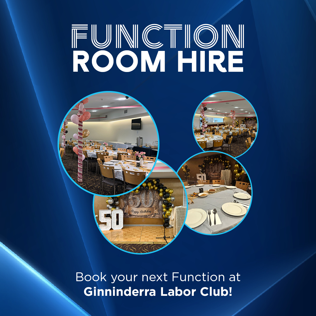 Host Your Next Event at Ginninderra Labor Club's Function Room