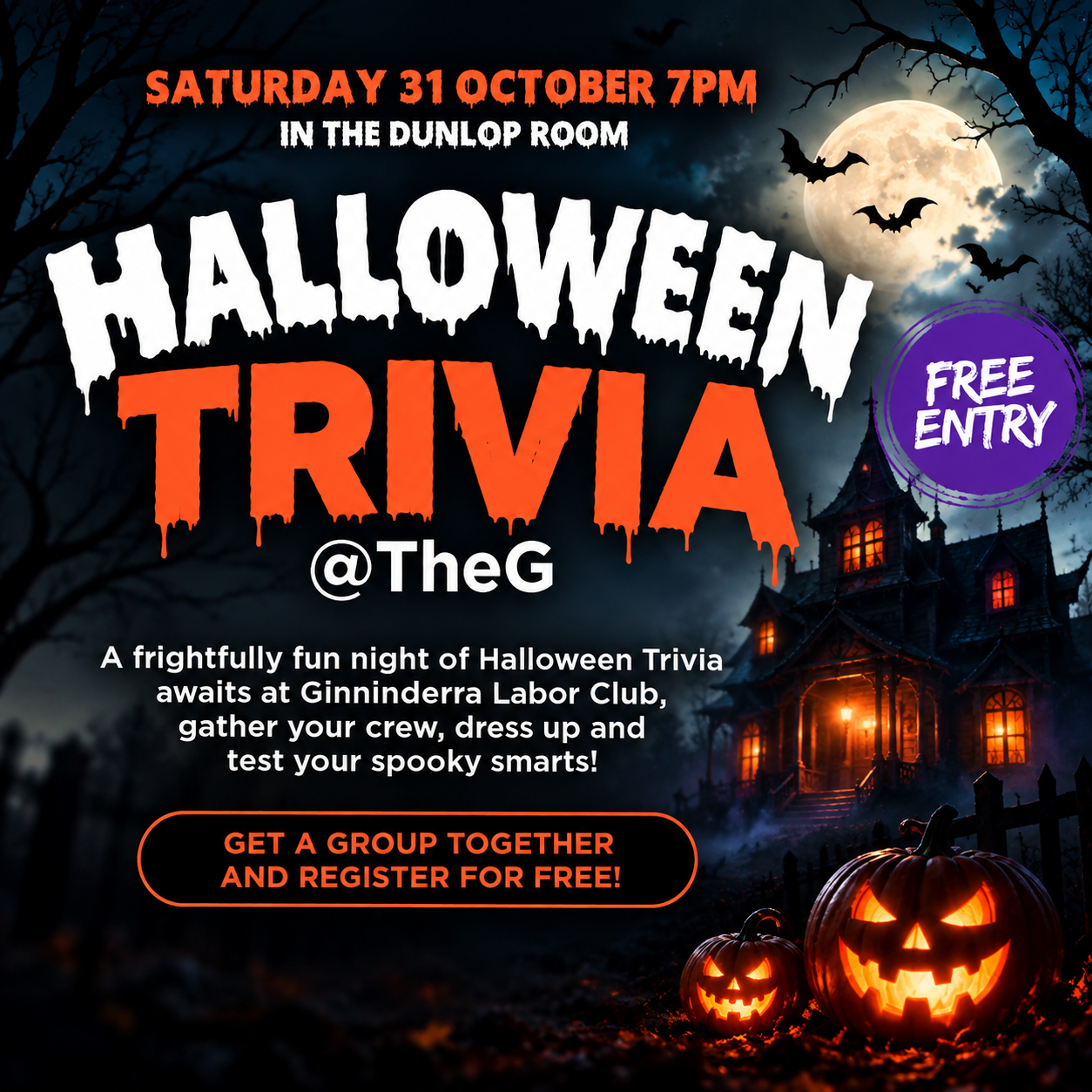 🎃 Halloween Trivia @ The G 👻