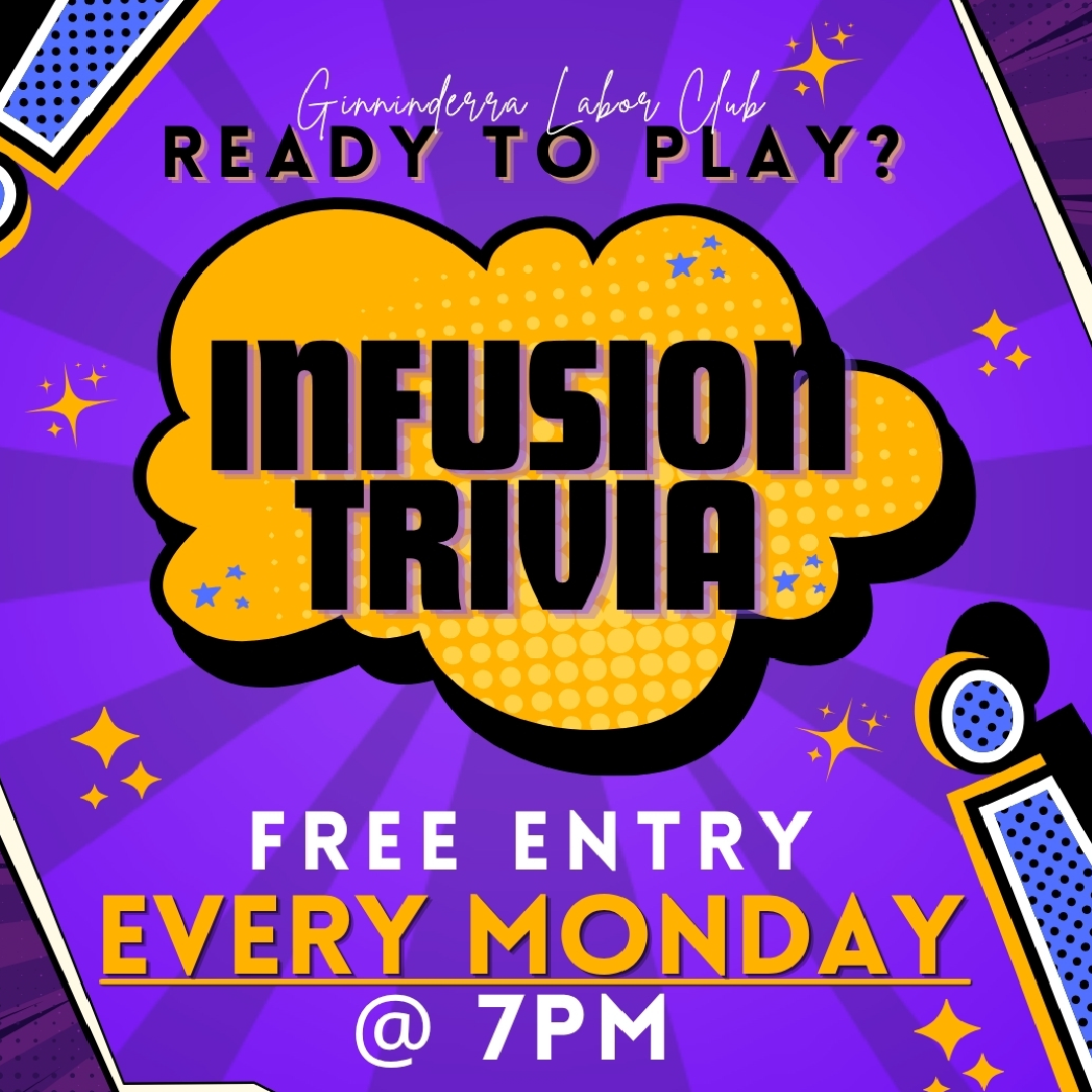 INFUSION TRIVIA – EVERY Monday 7pm!